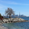 Toronto Skyline in the evening from Humber bay park