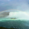 view of Niagara Falls in cloudy weather