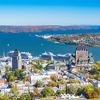 Quebec City, panorama of the town, with the Saint-Laurent river in background
