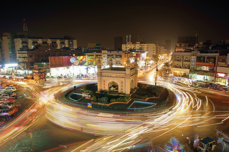 Beautiful View Of Bahadurabad Chorangi, Karachi, Pakistan
