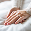 Beautiful Bride Showing Engagement Wedding Ring