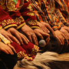 a group of people in folkloric clothes