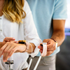 young people buying new watch