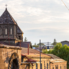 skyline of old town in the evening
