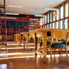 Low angle view of library with no people