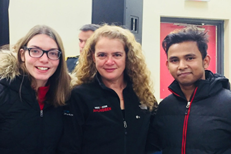 Photo of student with the Governor General Julie Payette