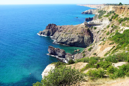 Black sea coast near Sevastopol, Crimea, Ukraine