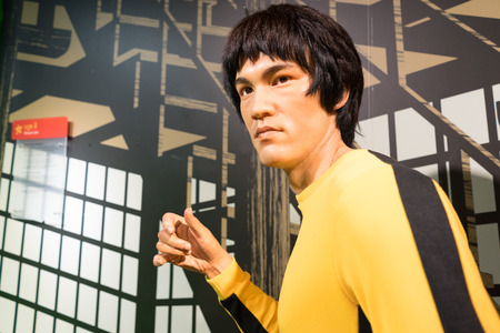 Wax figure of the famous Bruce Li from Madame Tussauds, Siam Discovery, Bangkok
