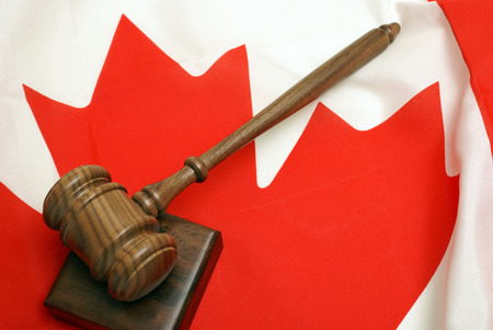 Canada flag with gavel