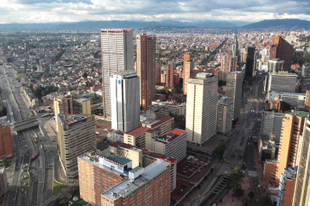 Central Bogota skyline