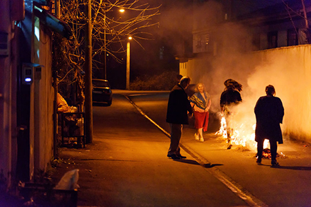 Astara, Gilan Province, Iran - March 13, 2018: Chaharshanbe Suri is persian Festival of Fire celebra