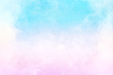 Clouds and fog with a pink to cyan-blue gradient