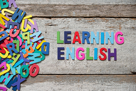 colourful letters spelling out Learning English