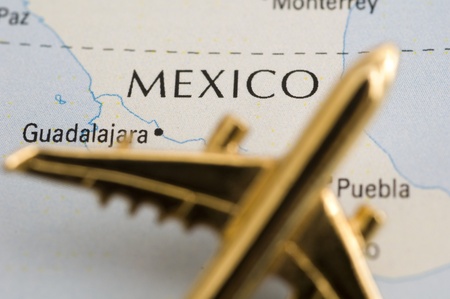 Plane Over Mexico map