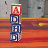 Attention Deficit Hyperactivity Disorder (ADHD) alphabet blocks