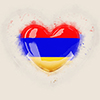 Armenian flag in heart shape