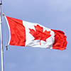 Canada Flag waving in wind