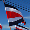 close up flag of costa rica