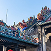 Colorful architecture of the Chen Clan Ancestral Hall in Guangzhou, Guangdong, China