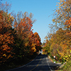 Canadian road in autumn