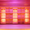 Infrared empty classic wooden sauna to improve health