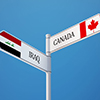 Canada Iraq High Resolution Sign Flags Concept