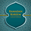 Ramadan Kareem on blue background