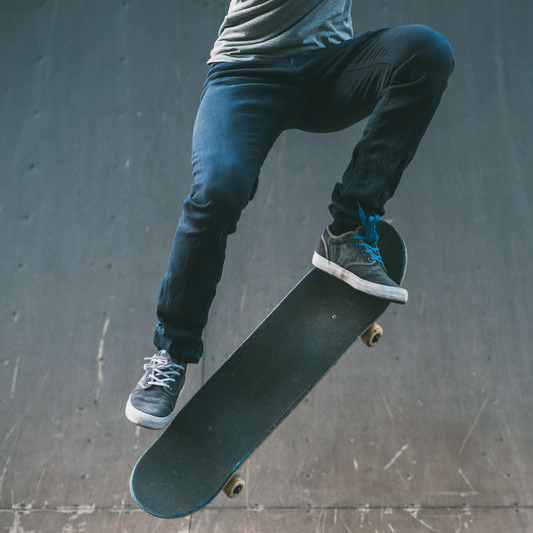Skateboarder in action. cropped shot