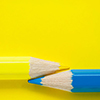 Pencil crayons Ukraine flag colours
