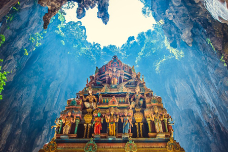 Hinduism statue of temple at Batu Caves in Kuala Lumpur, Malaysia