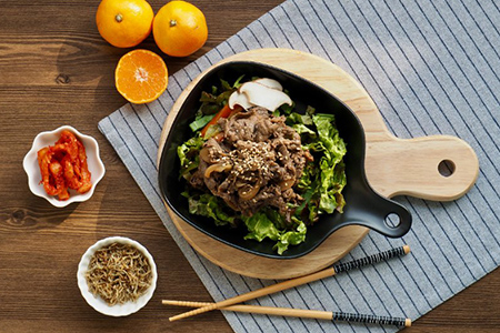 Korean traditional food beef bulgogi