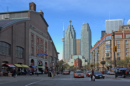 roads and buildings in Toronto