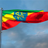 Flag of Ethiopia waving