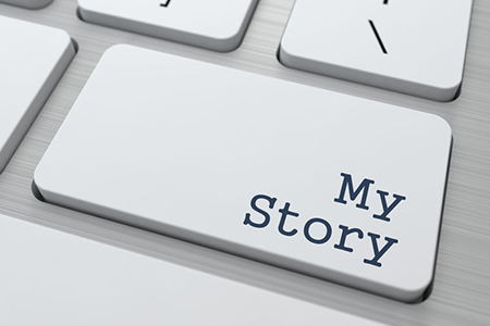 My Story - Button on Modern Computer Keyboard