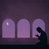 a silhouette of a person kneels in prayer, capturing a moment of reflection and devotion.