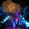 Orlando, Florida. April 02, 2019. Happily Ever After is Spectacular fireworks show at Cinderella's C