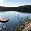view of water and dock in Killarney Provincial Park