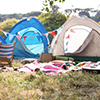 tents set up on grass