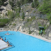 Large swimming pool at Radium Hot Springs