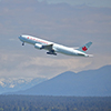 air canada plane in sky