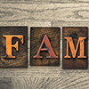 family-carved in wood