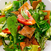 top view of fattoush salad