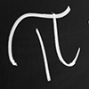 Pi written on chalkboard