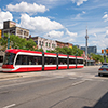 Toronto, Canada - 2 July 2016: Toronto streetcar system is operated by Toronto Transit Commission (T