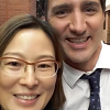 Selfie-style photo with student and Prime Minister Justin Trudeau