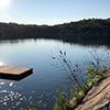 view of water and dock in Killarney Provincial Park