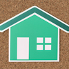 Home paper cutout icon