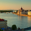An amazing sunset view in the city of Budapest, Hungary