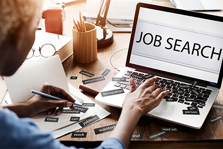 Job Search on laptop