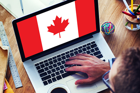 Canada National Flag Business Communication Connection Concept